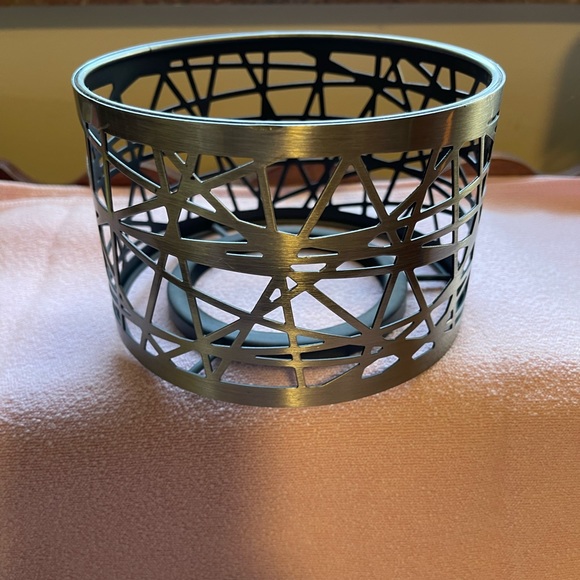 Metal jar candle topper